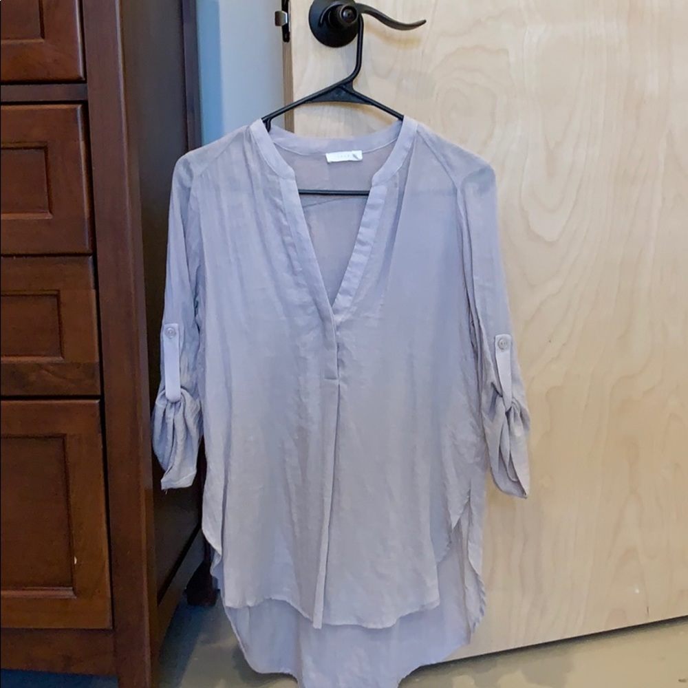 Lush xs top pale lilac linen